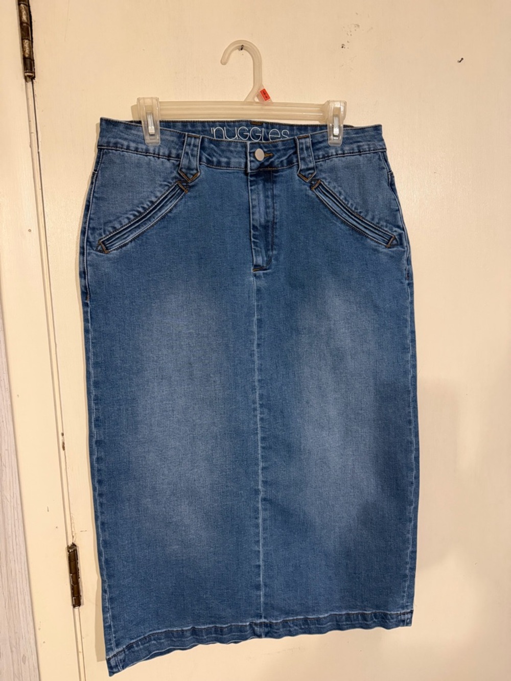 Nuggles Blue Denim Pencil Skirt - Classic Straight Silhouette